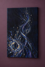 Nocturne Orrery Stretched Canvas Wall Art with dimensional printed themed artwork; representative AI-generated mockup.