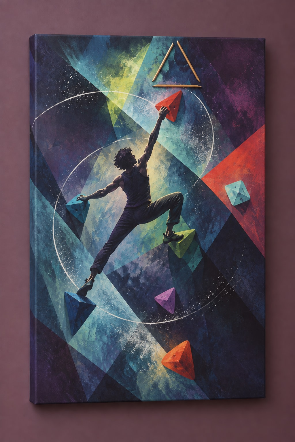 Prismatic Crux Constellation Stretched Canvas Wall Art with dimensional printed themed artwork; representative AI-generated mockup.