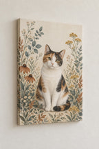 Calico Cat Companion Stretched Canvas Wall Art with dimensional printed themed artwork; representative AI-generated mockup.