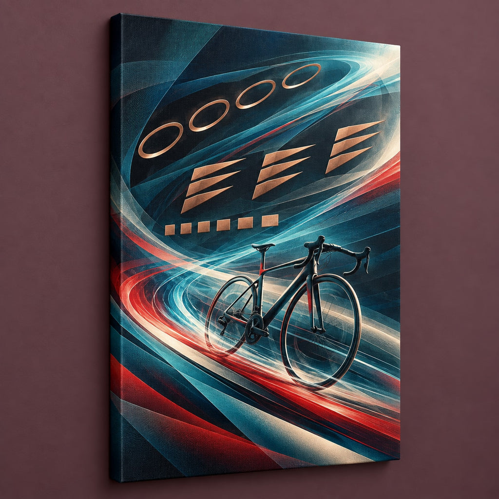 Slipstream Aurora Circuit Stretched Canvas Wall Art with dimensional printed themed artwork; representative AI-generated mockup.