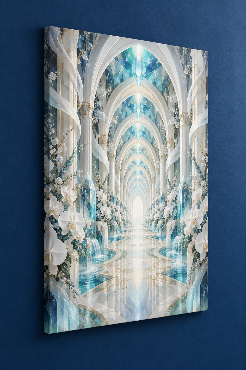 Dental Hygienist Prism Atrium Stretched Canvas Wall Art with dimensional printed themed artwork; representative AI-generated mockup.