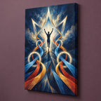 Cadence Crown Convergence Stretched Canvas Wall Art with dimensional printed themed artwork; representative AI-generated mockup.