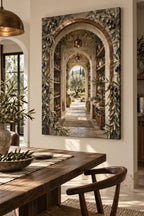 Olive Branch Pantry Stretched Canvas Wall Art with dimensional printed themed artwork; representative AI-generated mockup.