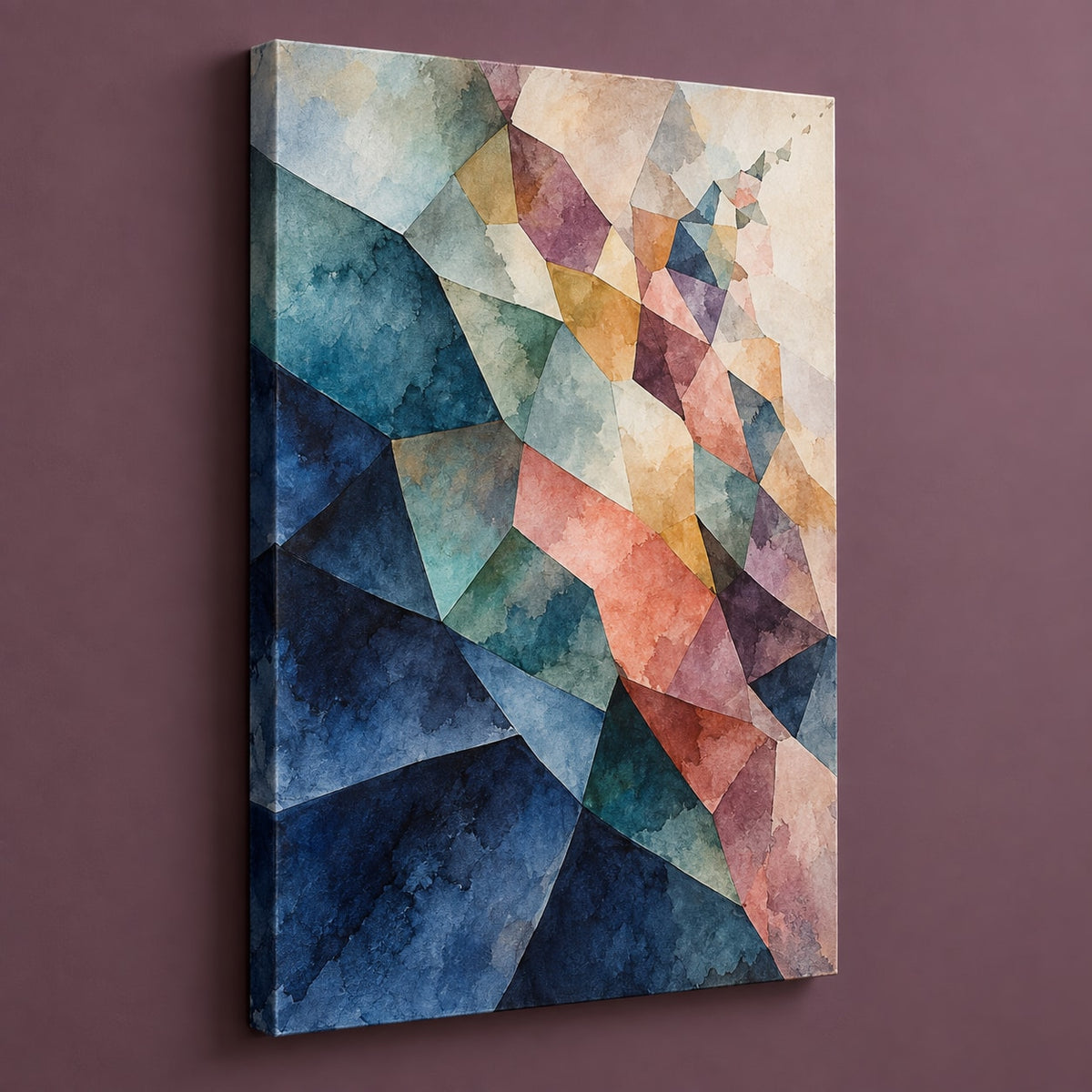 Pigment Veilcascade Stretched Canvas Wall Art with dimensional printed themed artwork; representative AI-generated mockup.