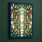 Reunion Picnic Grove Stretched Canvas Wall Art with dimensional printed themed artwork; representative AI-generated mockup.