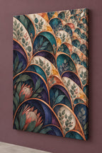 Loopflower Lattice Atrium Stretched Canvas Wall Art with dimensional printed themed artwork; representative AI-generated mockup.