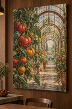 Tomato Garden Kitchen Stretched Canvas Wall Art with dimensional printed themed artwork; representative AI-generated mockup.