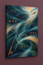 Rifflelight Cast Journey Stretched Canvas Wall Art with dimensional printed themed artwork; representative AI-generated mockup.