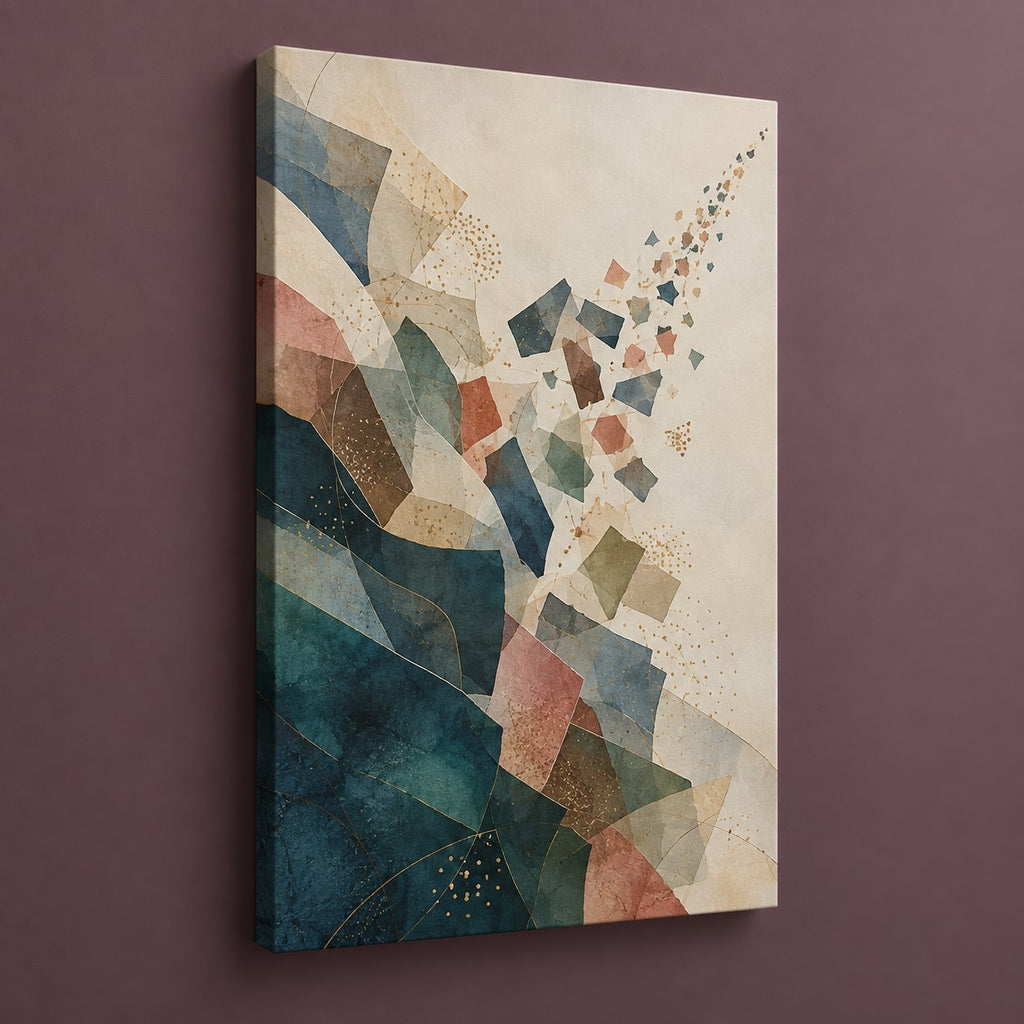 Keepsake Vellum Parallax Stretched Canvas Wall Art with dimensional printed themed artwork; representative AI-generated mockup.