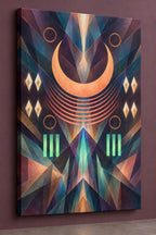 Croissant Dawn Parallax Stretched Canvas Wall Art with dimensional printed themed artwork; representative AI-generated mockup.