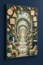 Inclusive Learning Sanctuary Stretched Canvas Wall Art with dimensional printed themed artwork; representative AI-generated mockup.