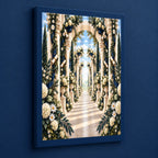Graduation Laurel Colonnade Stretched Canvas Wall Art with dimensional printed themed artwork; representative AI-generated mockup.