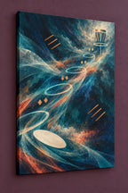 Aerochain Meridian Stretched Canvas Wall Art with dimensional printed themed artwork; representative AI-generated mockup.