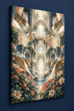 Resonant Harmony Conservatory Stretched Canvas Wall Art with dimensional printed themed artwork; representative AI-generated mockup.
