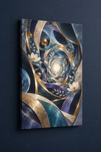Spatial Prism Atelier Stretched Canvas Wall Art with dimensional printed themed artwork; representative AI-generated mockup.