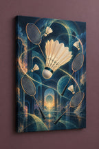 Featherflight Club Atlas Stretched Canvas Wall Art with dimensional printed themed artwork; representative AI-generated mockup.