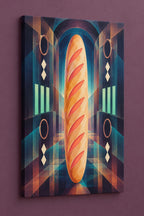 Baguette Aurora Relay Stretched Canvas Wall Art with dimensional printed themed artwork; representative AI-generated mockup.