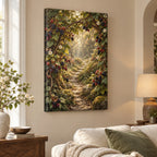 Wild Berry Bramble Stretched Canvas Wall Art with dimensional printed themed artwork; representative AI-generated mockup.