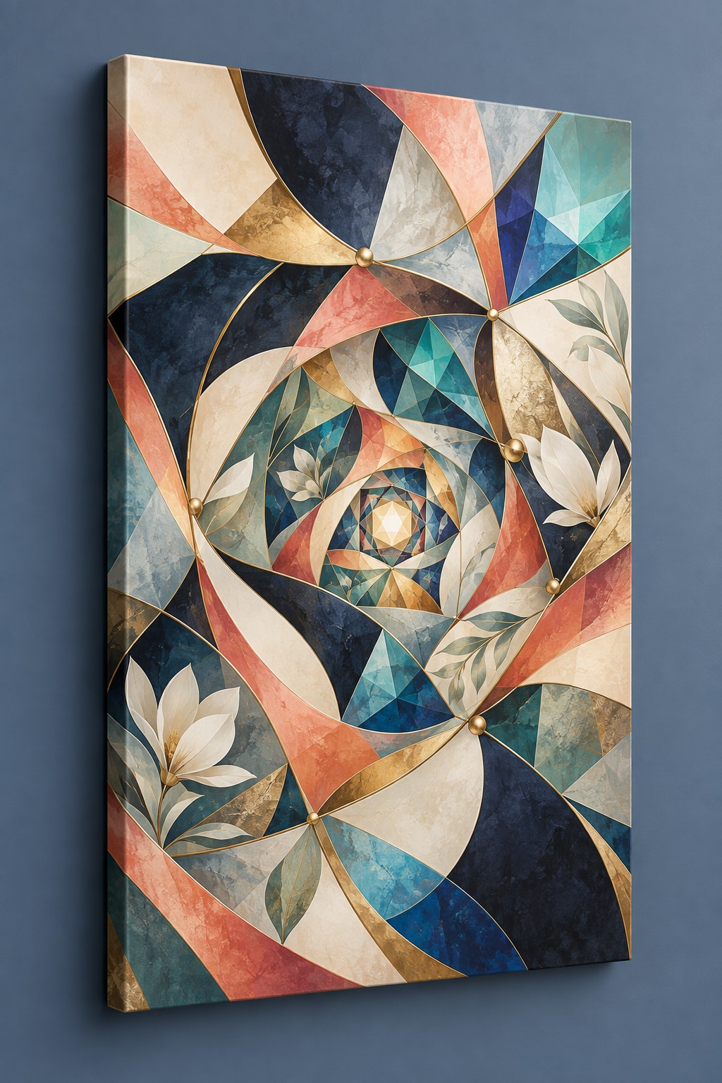 Compassion Bridge Atrium Stretched Canvas Wall Art with dimensional printed themed artwork; representative AI-generated mockup.