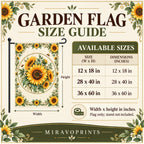 Garden Flag size guide with measurements and fit information