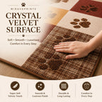 MiravoPrints crystal velvet surface illustration using a generic paw-pattern rug.