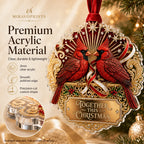 MiravoPrints 3 mm clear acrylic ornament material and polished edge; example artwork with a flat printed 3D effect