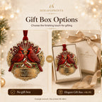 MiravoPrints ornament gift box choices: no gift box or Elegant Gift Box for an additional $6.99; example artwork
