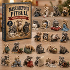 Mischievous Pitbull advent calendar