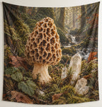 Morel Crystal Hollow Wall Tapestry with printed dimensional artwork