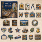 Mosaic Making advent calendar box with 24 different printed acrylic charms
