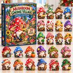 Mushroom Gnome Village advent calendar