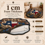 MiravoPrints custom shape area rug - size guide with measurements