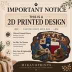 MiravoPrints custom shape area rug - printed to order in the USA