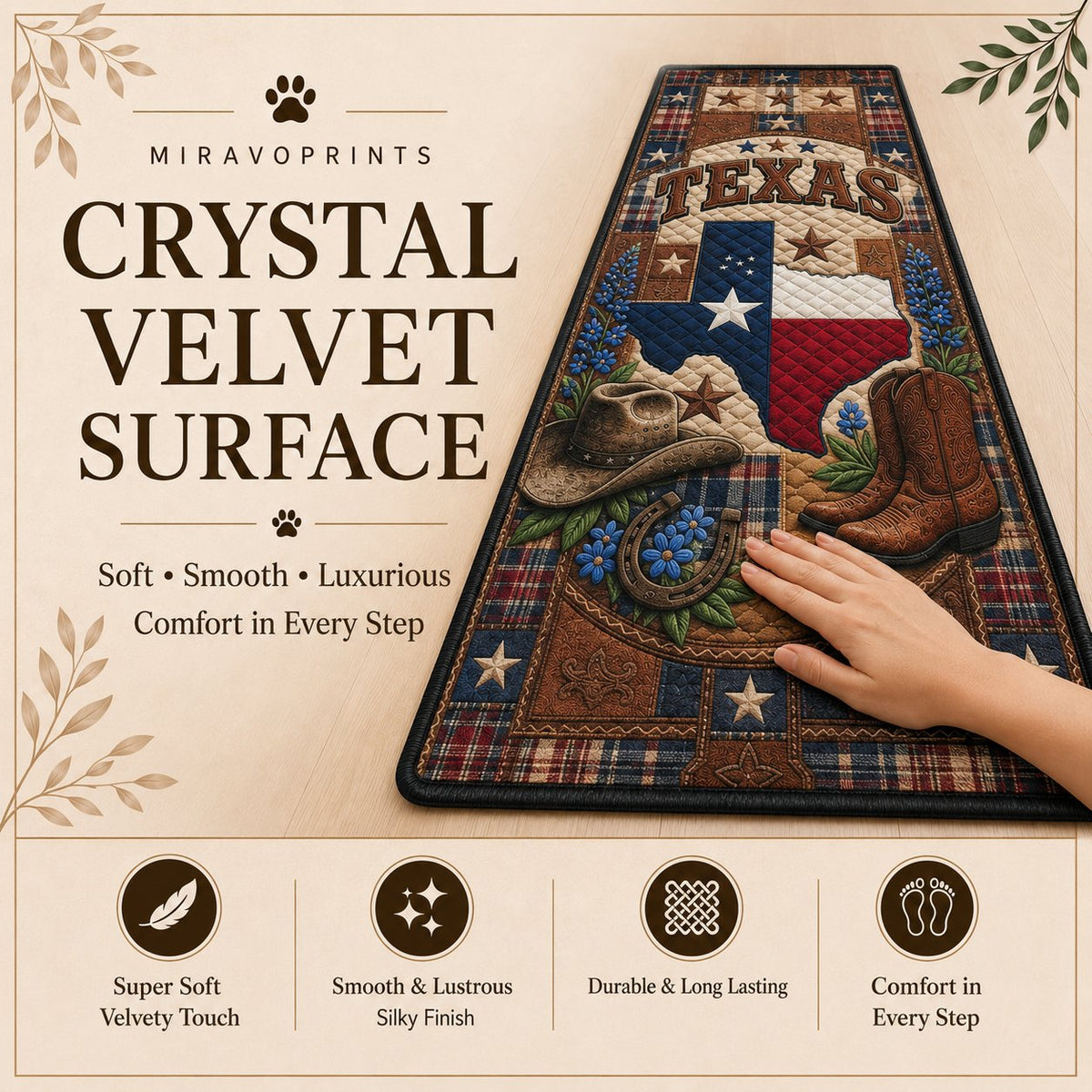 MiravoPrints runner rug - printed to order in the USA