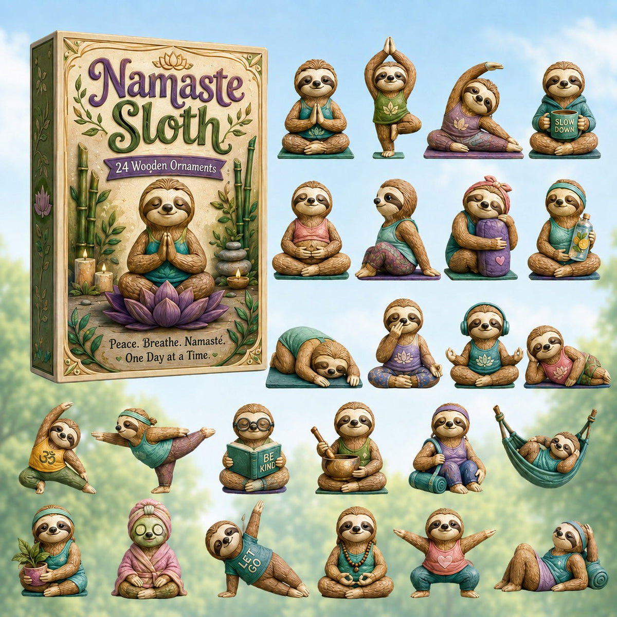 Namaste Sloth advent calendar