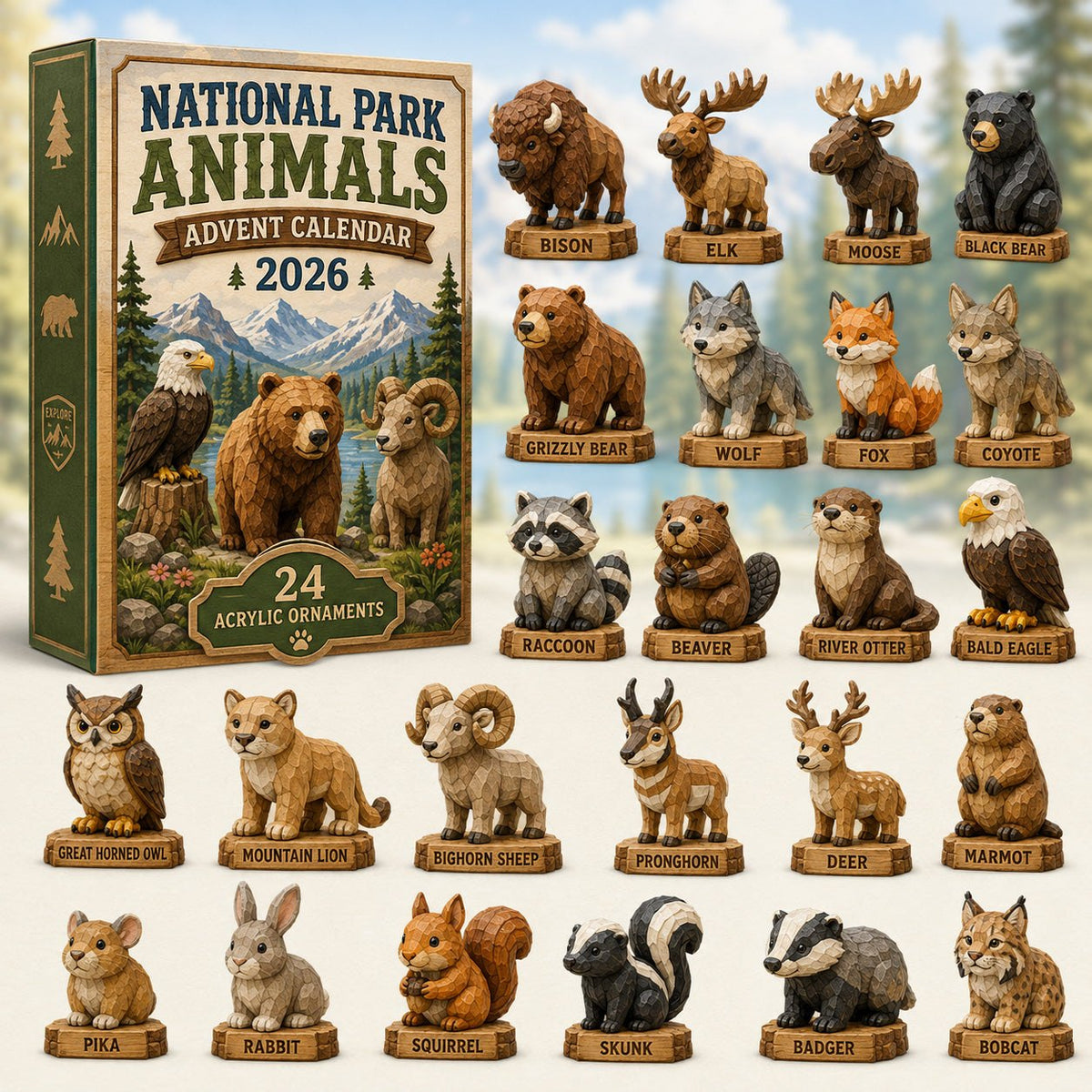 National Park Adorable Animals advent calendar