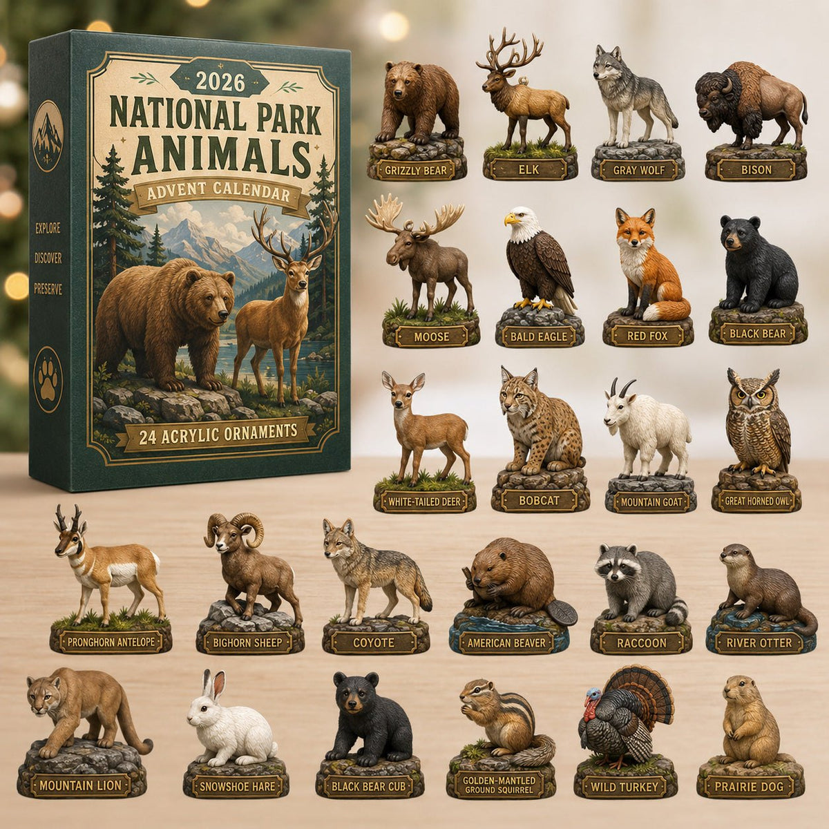 National Park Animals advent calendar