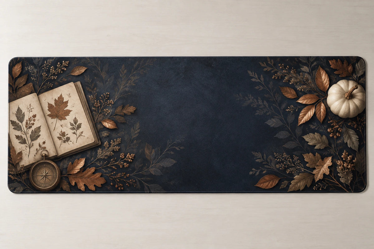 Nature Writing Reader Autumn Reading Desk Mat with printed dimensional artwork
