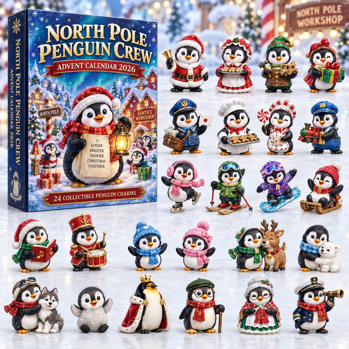 North Pole Penguin Crew advent calendar
