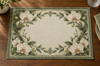 Orchid Botanical Cameo Placemat with printed dimensional artwork