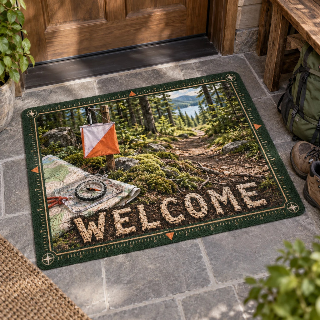 Orienteering printed 3D doormat with coordinated hobby setting