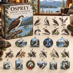 Osprey advent calendar box with 24 themed flat printed acrylic charms