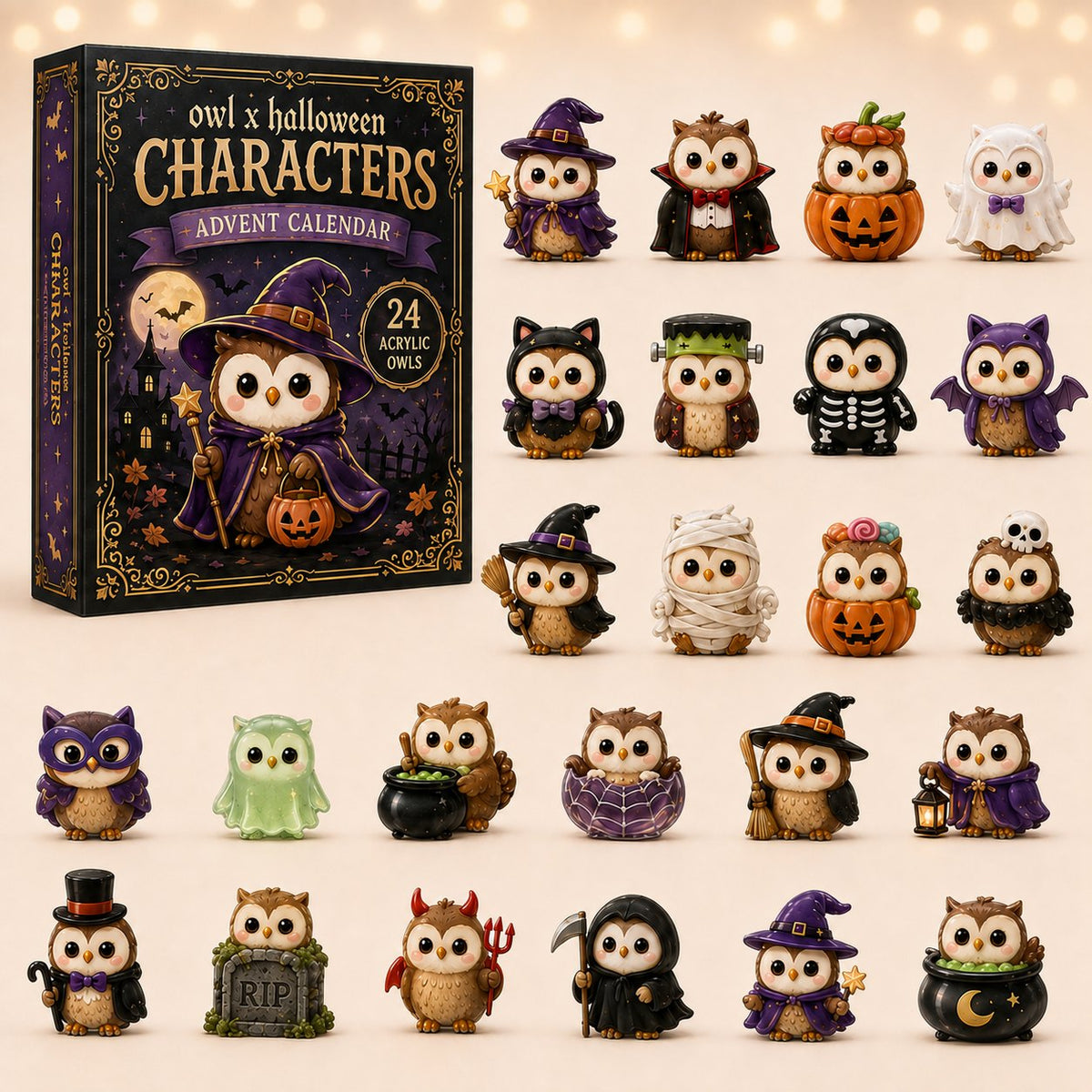 Owl Halloween advent calendar