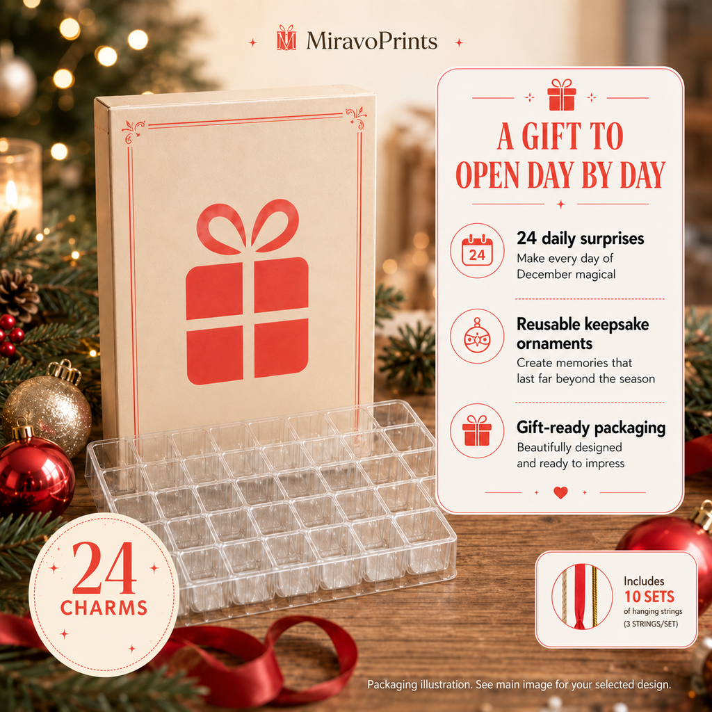 Advent calendar packaging illustration; see main image for your selected design