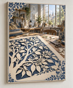 Paper Cutting Atelier Stretched Canvas Wall Art with original printed optical 3D artwork