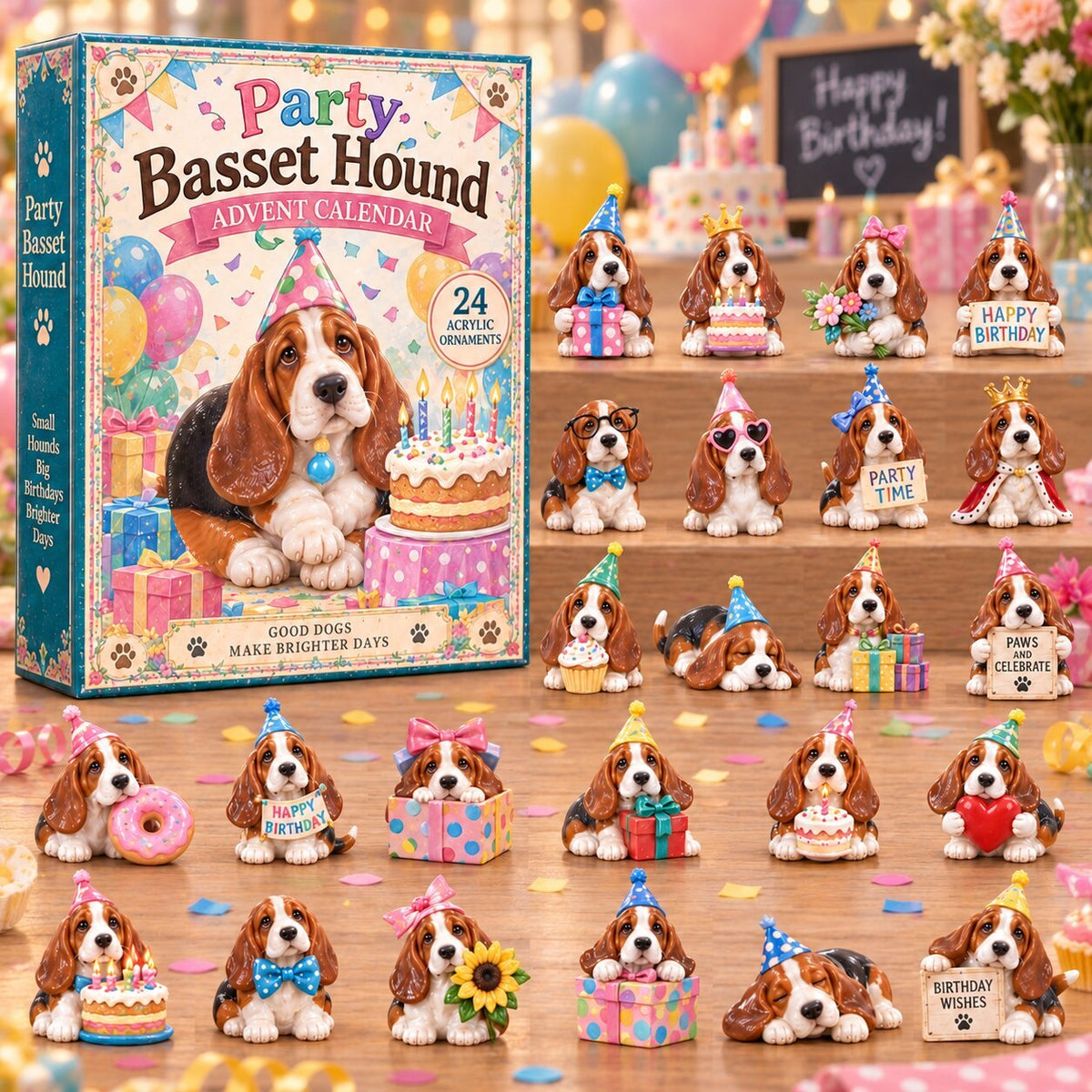 Party Basset Hound advent calendar