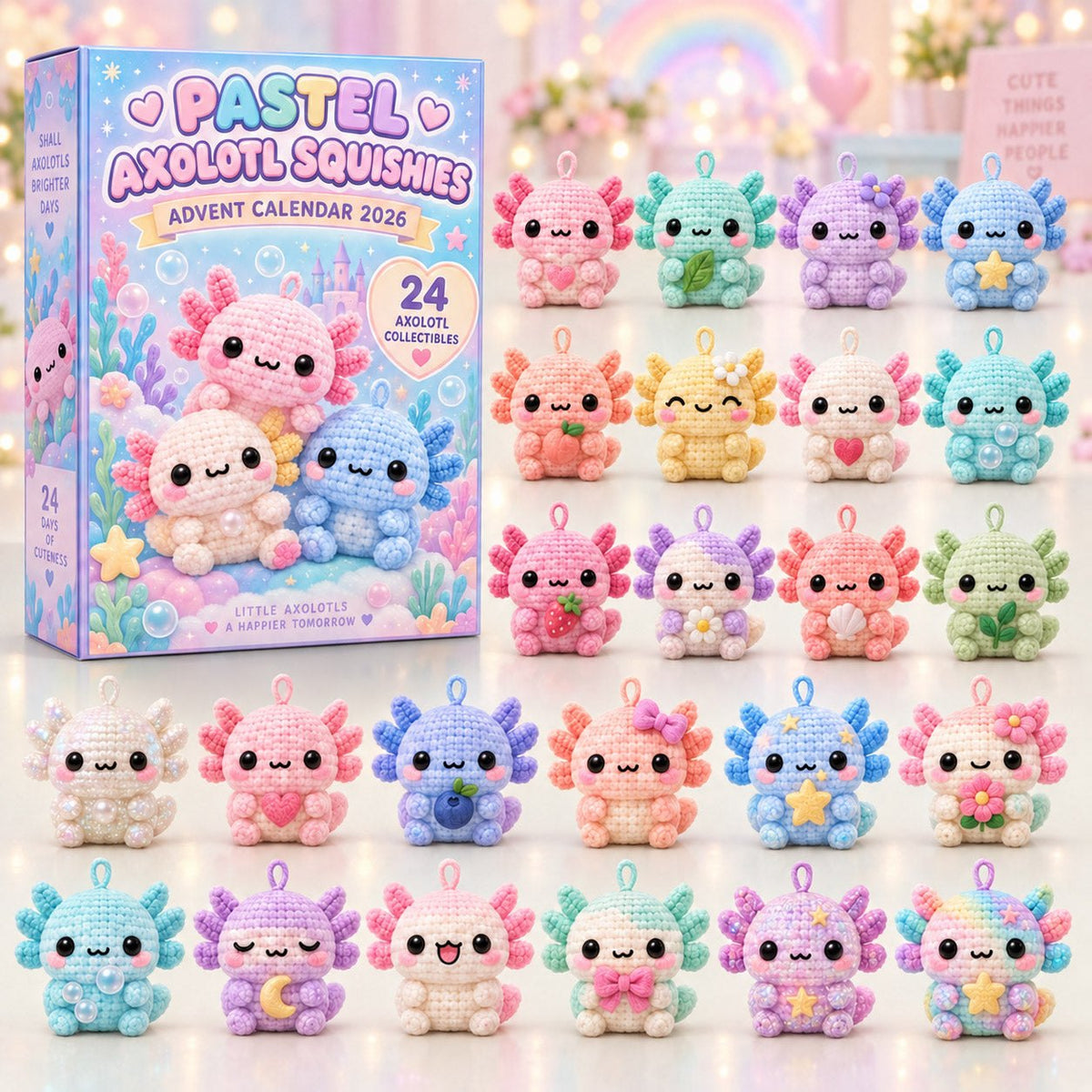 Pastel Axolotl advent calendar