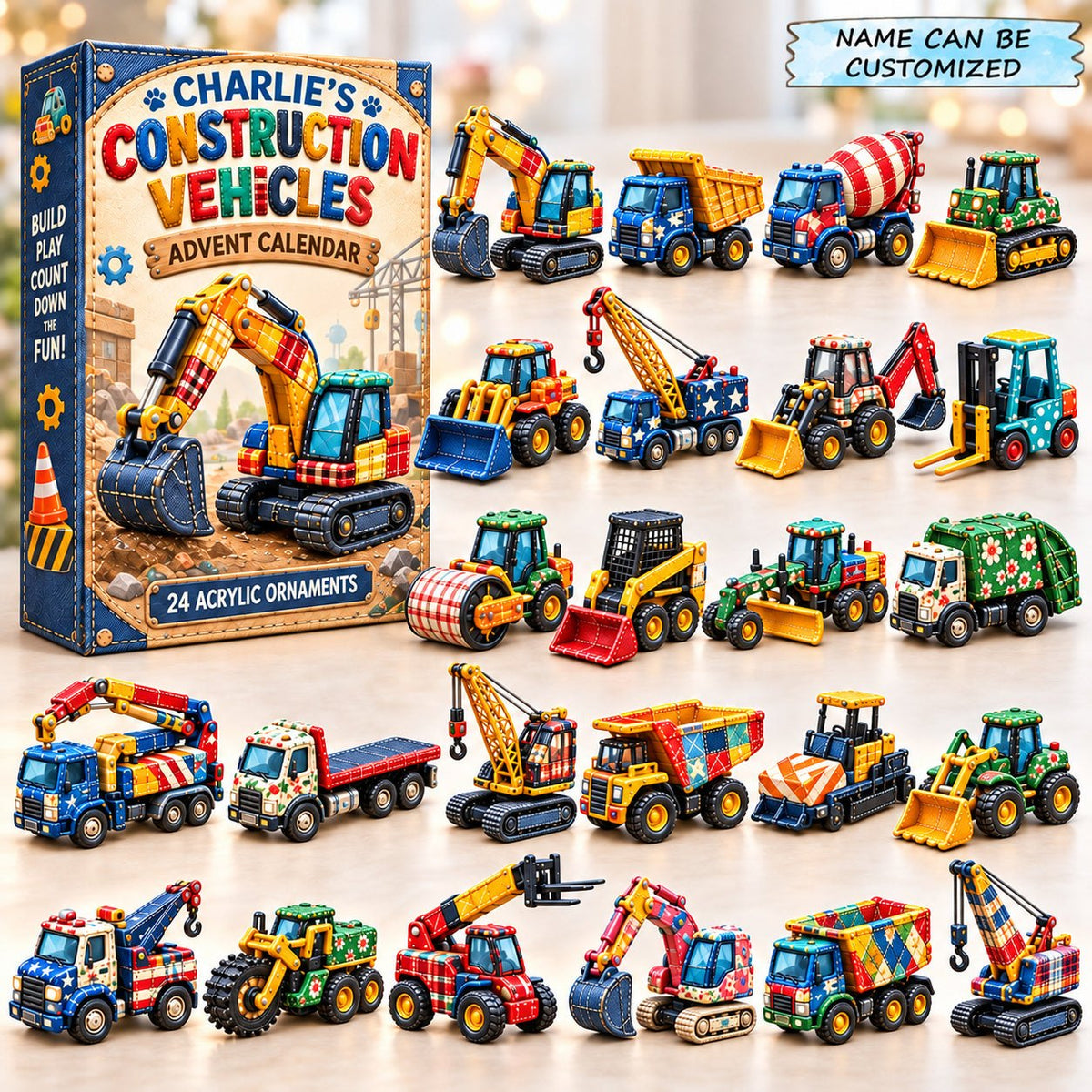 Patchwork Constructive Vehicles advent calendar