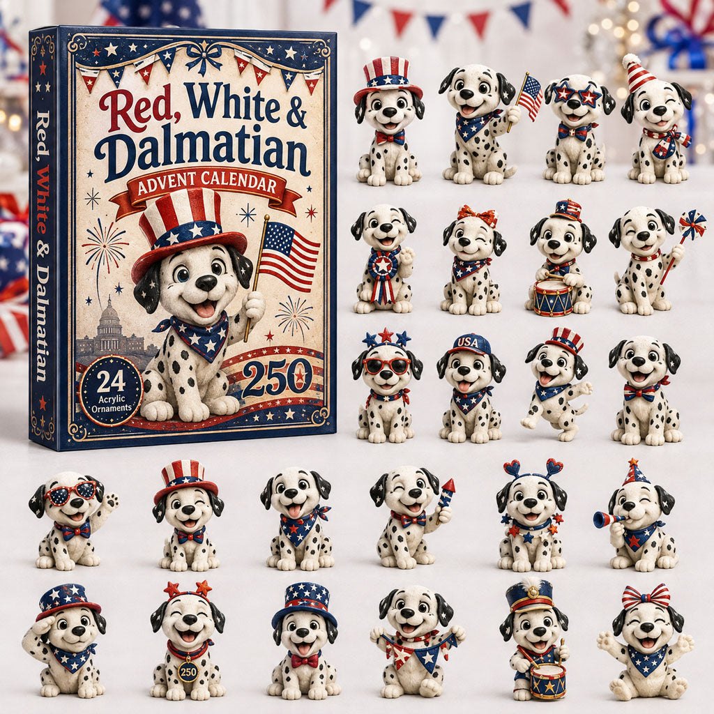 Patriotic Dalmatian advent calendar