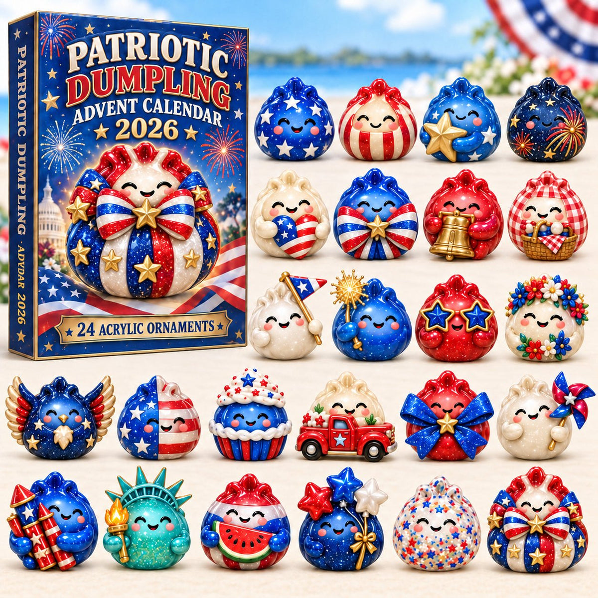 Patriotic Dumpling advent calendar